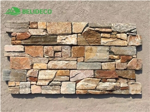 P014 Slate Rock Face Stacked Wall Stone,Slipt Face Cladding