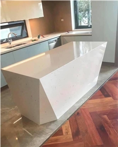 Super White Quartz Kitchen Countertop