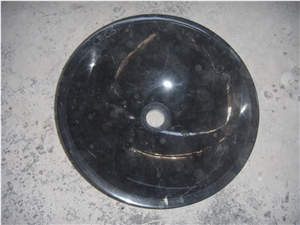 Black Marquina Stone Marble Washing Sink/ Basins