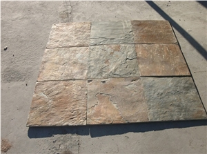 Chinese Cheap Yellow Rusty Multicolor Slate Tiles