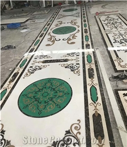 Free Design Any Style Waterjet Marble Floor Medallion