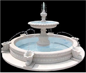 Garden Hand Carving White Marble Fountains Statues