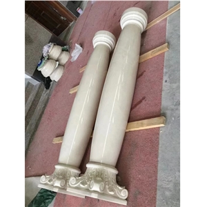 Home Decorative Large Classical Beige Marble Column