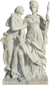 Hunan White Marble Angel Sculpture Garden Statue