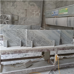 Polished Prefab Crystal Blue Marble Countertops