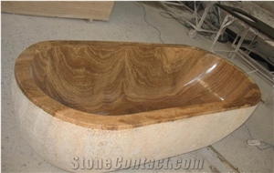 Red Wooden Marble Bathtub Designs