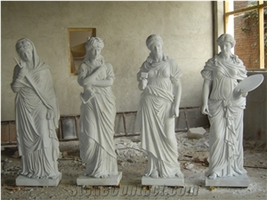 White Human Sculpture, White Angel Sculpture, White Woman