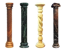 White Marble Column Sculptured Roman Carved Column