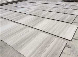 White Wooden Veins And Grains Marble Slabs &Tiles
