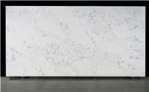 Carrara Panda White Grey Marble Look Artificial Quartz Slabs