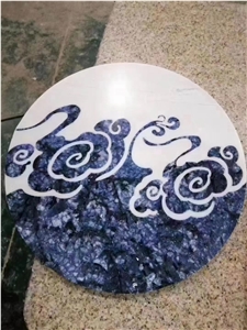 Azul Blue Bahia Luxury Stone Slab For Tables