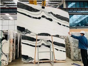 China Panda White Quarry Supply Big Slabs & Tiles Good Price