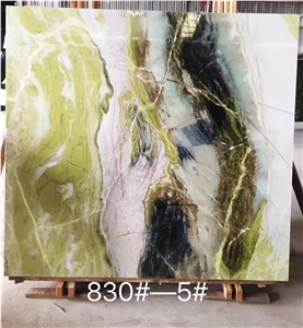 Crystallo Tyffani Green Marble Slab For Feature Wall
