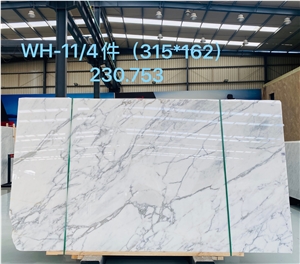 Statuario White Marble Bookmatching Slabs Tiles Italy Marble