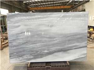 White Kyknos Marble Slabs For Interior Flooring Decoration