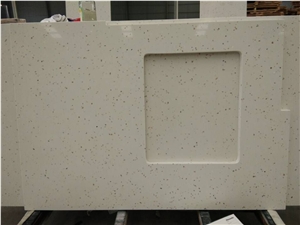 White Galaxy Artificial Quartz Stone Countertops