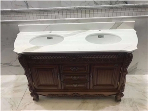Calacatta White Quartz Vanity Countertops