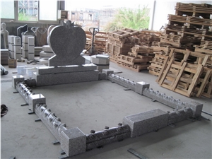 Heart Tombstone With G603 Granite Directly From Our Factory
