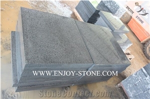 Bush Hammered Hainan Black Basalt Floor,Wall Tiles