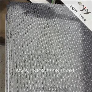 Half Planed Basalt Wall Tiles/Striated Basalt Wall Cladding