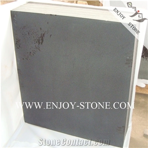 Honed Hainan Black Basalt Floor Tiles