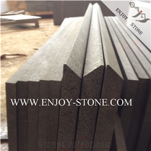 Sawn Hainan Black Basalt Mitre Tile Cut To Size