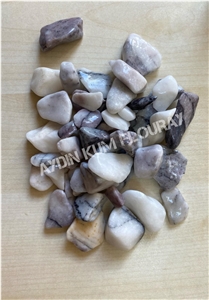 Silver Gey Pebbles, Flouray Black Stone