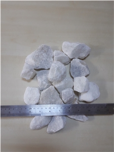 White Calcite Rock Stone Pebbles, Flouray Pure White Crushed Stone