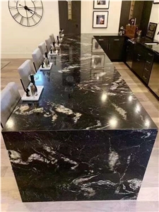 China Universe Black Marble Polished Commercial Kitchen Tops