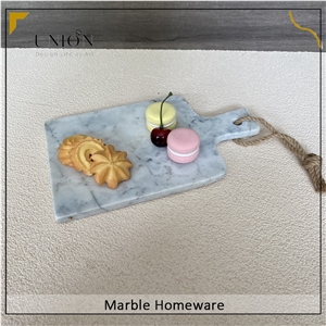 Decorative Tray Marble White Cheese Board For Kitchen