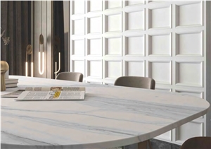 TUSCANY WHITE MARBLE LOOK SINTERED TABLE TOPS