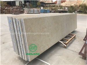 Beige Limestone Bush Mammered Honeycomb Panels For Facade
