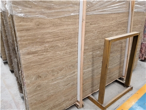 Beige Travertine Backed Aluminum Honeycomb Panels For Wall