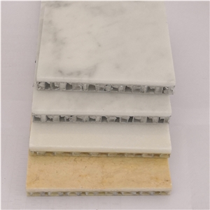 Blanco Carrara Marble Laminated Honeycomb Panels