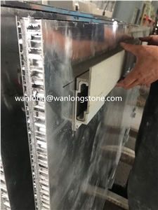 Tan Brown Granite Polished Aluminum Honeycomb Backed Wall