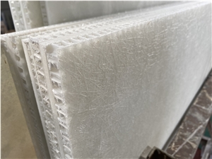 Translucent Plastic Honeycomb Panel Backed White Onyx