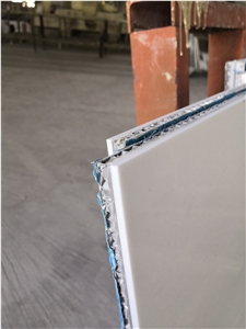 White Artificial Stone Backed Honeycomb Panels For Outdoor
