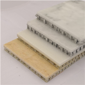 White Marble Stone Honeycomb Aluminum Panels For Floor