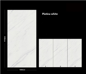 China Honed Platina White Sintered Stone Polished Slab