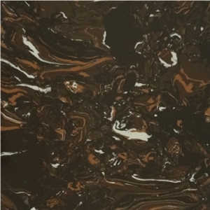 Mocha Coffee Artificial Marble Slab For Kitchen
