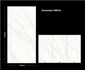 Sintered Stone Armenian White Polished Slab