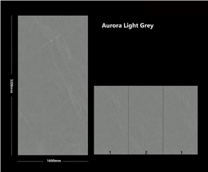 Sintered Stone AURORA Light Grey Polished Slab