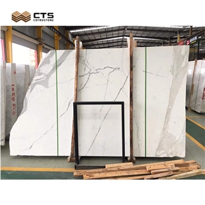 Bianco Calacatta Slabs Customized Select Type Fancy Style