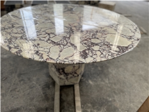Bvlgari Viola Marble Table Rectangle Round Luxury Showroom
