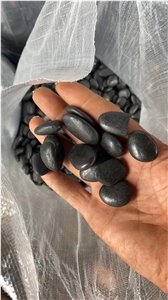 Natural Black Polished River Pebbles For Garden Decoration
