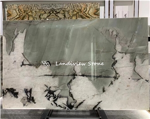 Green Exotic Quartzite Slabs For Kitchen And Bathroom