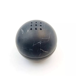 Black Marble Sphere Incense Burner