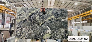 Brazil Abrolios Green Granite Slab In China Stone Market
