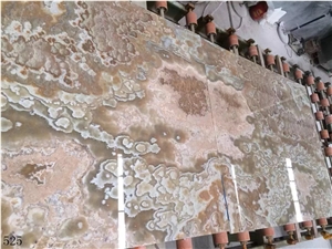 Turkey Wave Grey Onyx Slab Tile In China Stone Market