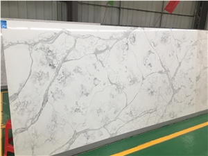 Polished/Honed Surface Concrete White Quartz Big Slab